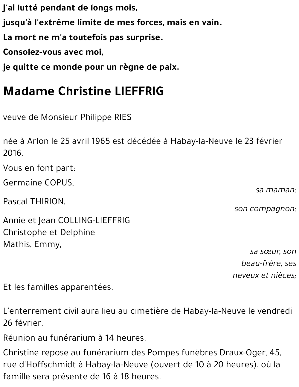 Christine LIEFFRIG