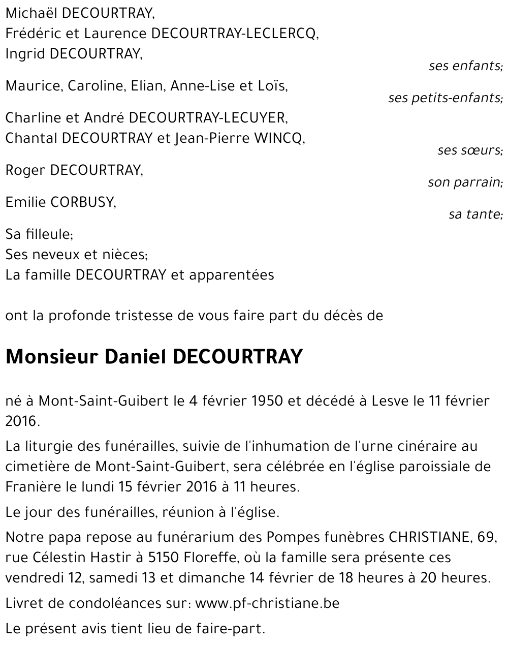 Daniel DECOURTRAY