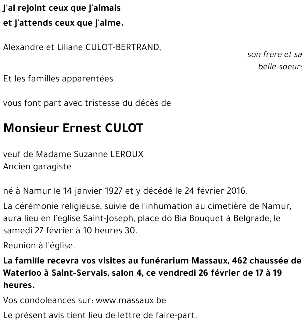 Ernest CULOT