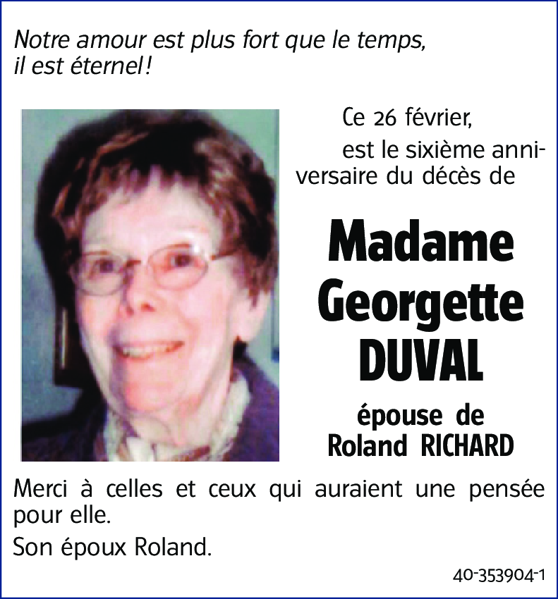 Georgette DUVAL