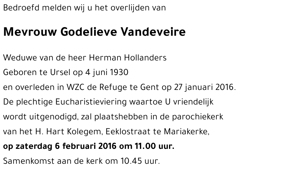 Godelieve Vandeveire