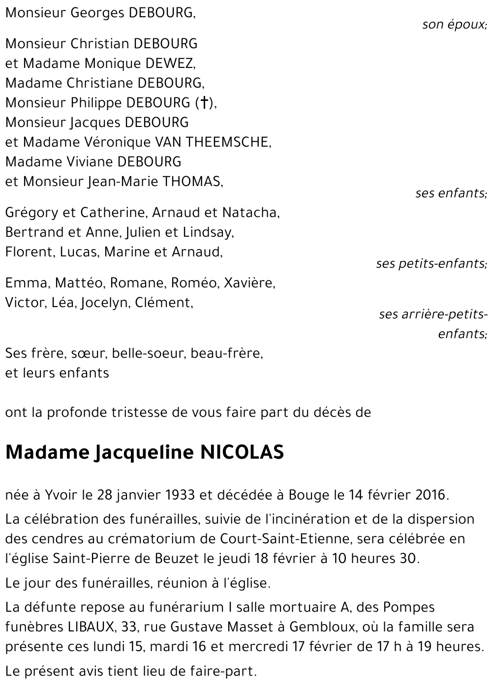 Jacqueline NICOLAS