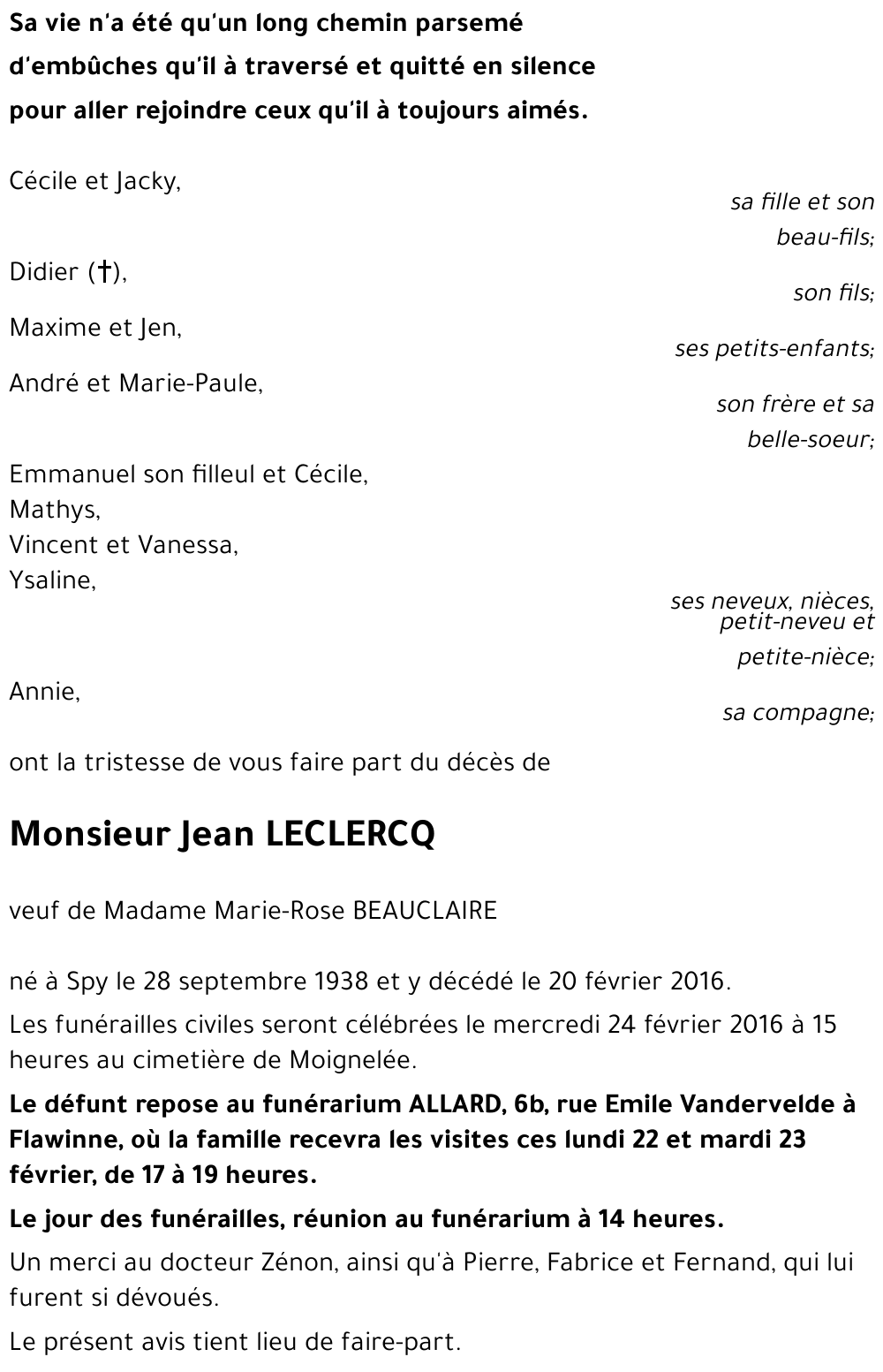 Jean LECLERCQ