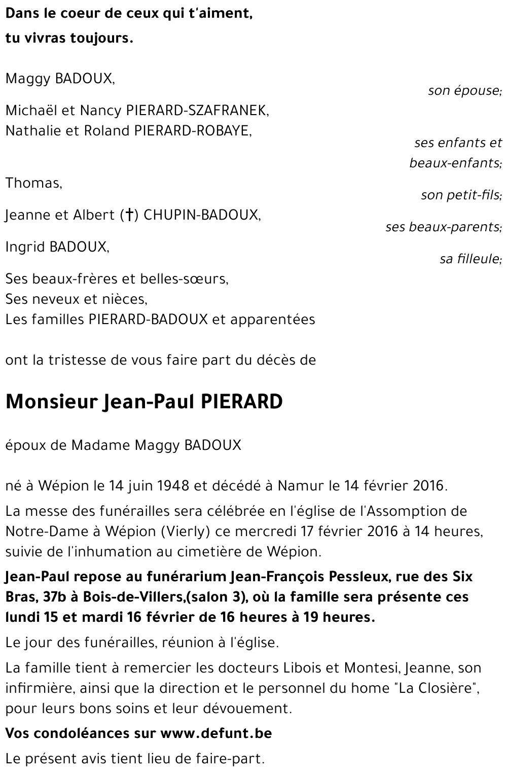 Jean-Paul PIERARD