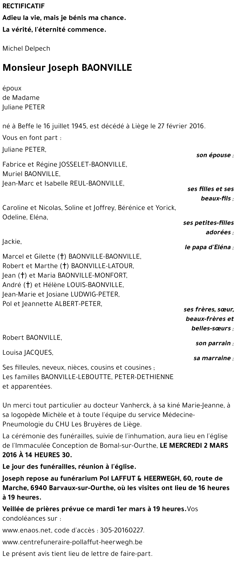 Joseph BAONVILLE