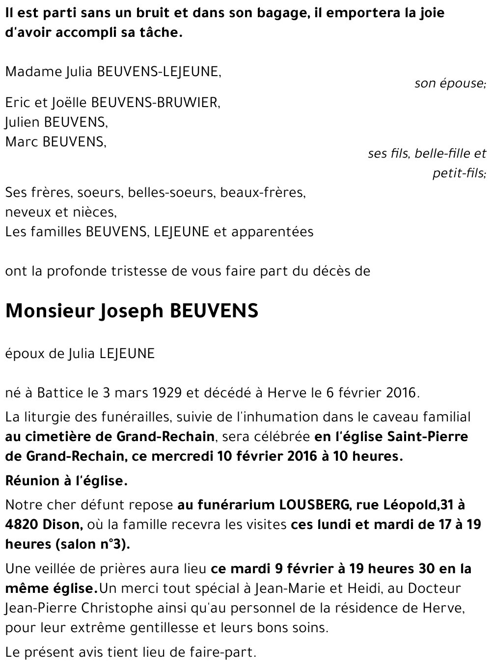 Joseph BEUVENS