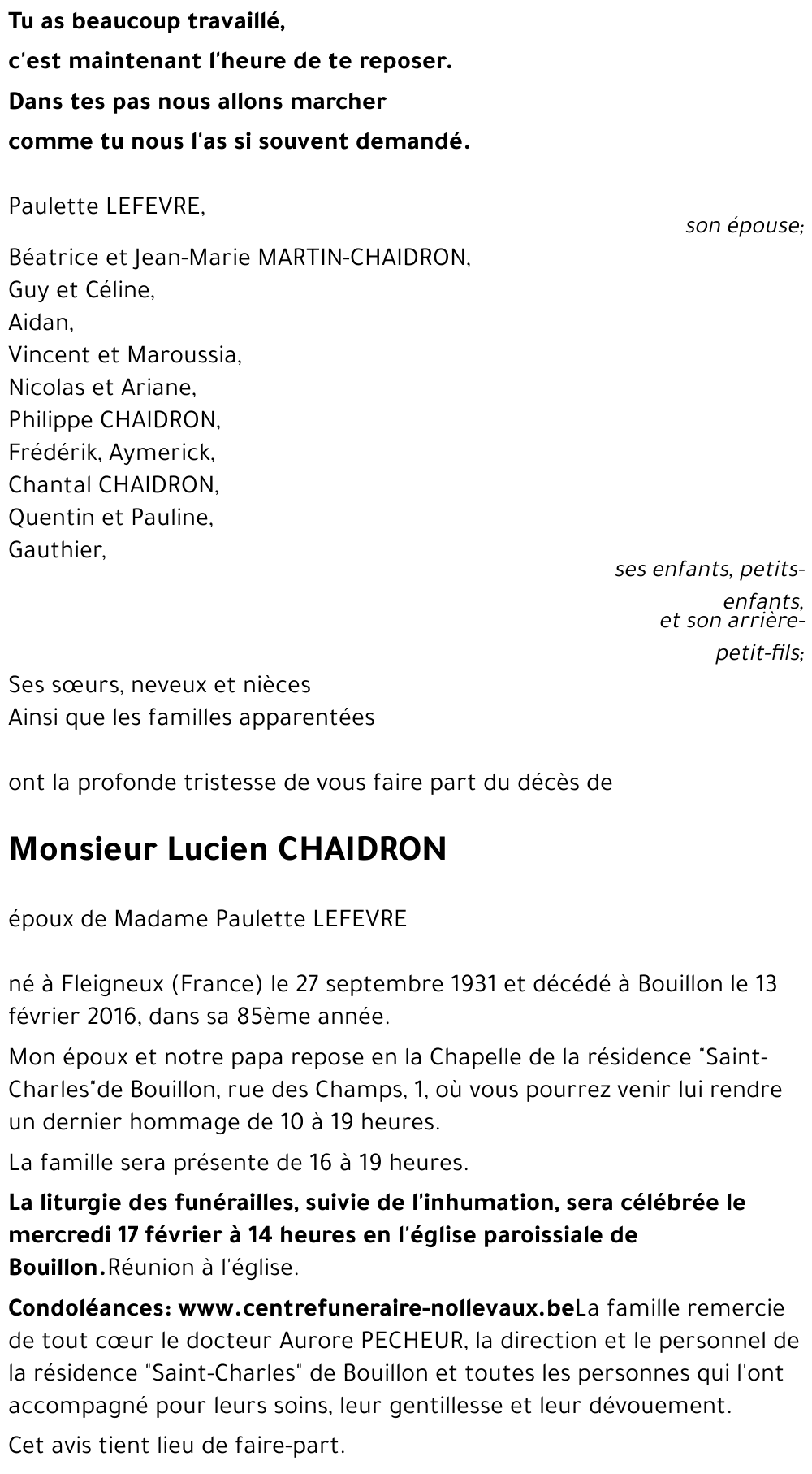 Lucien CHAIDRON