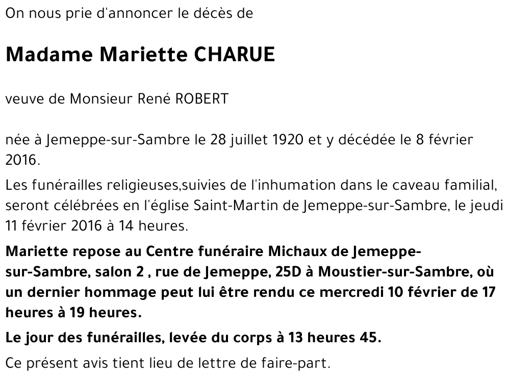 Mariette CHARUE