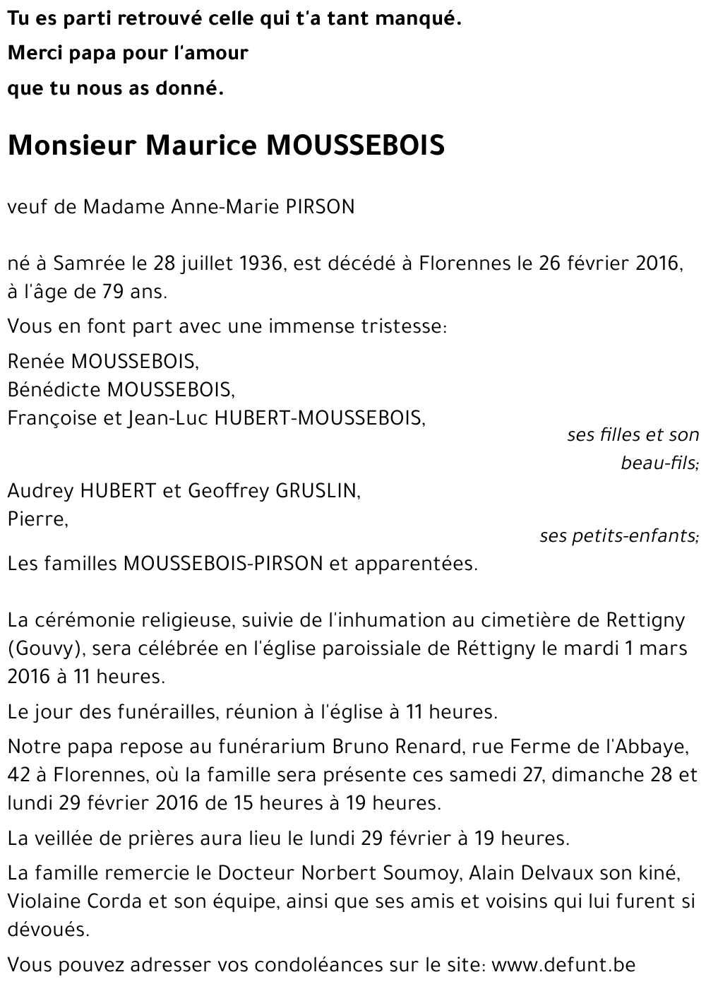 MAURICE MOUSSEBOIS