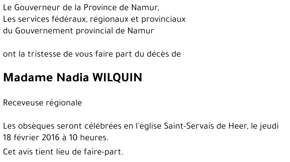 Nadia WILQUIN