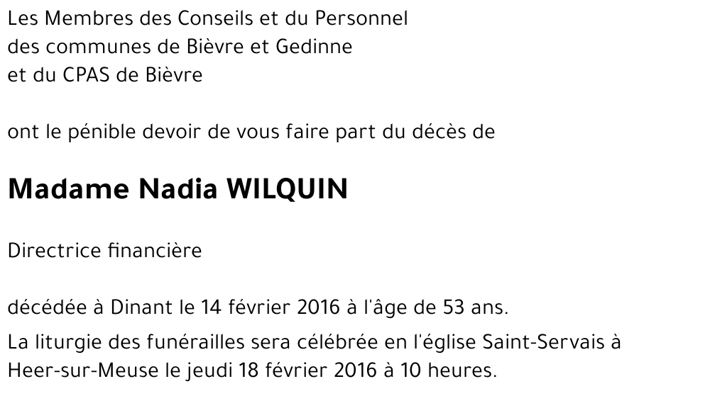 Nadia WILQUIN