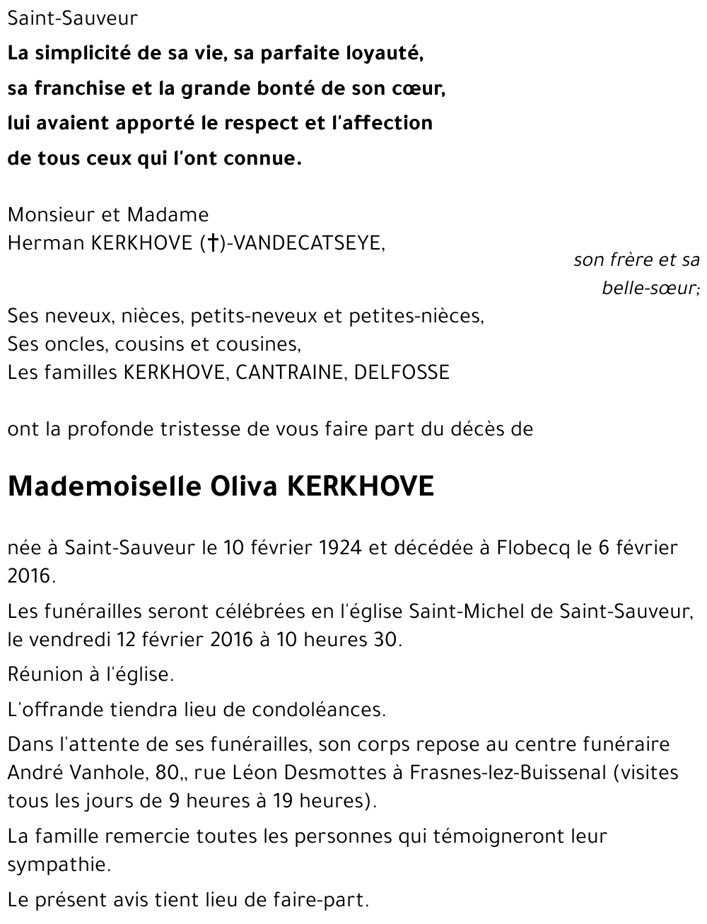 Oliva KERKHOVE