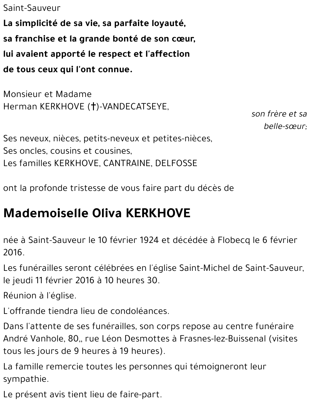 Oliva KERKHOVE