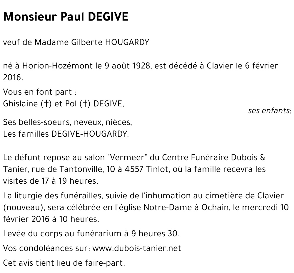 Paul DEGIVE