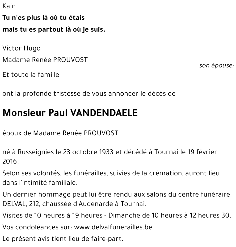 Paul VANDENDAELE