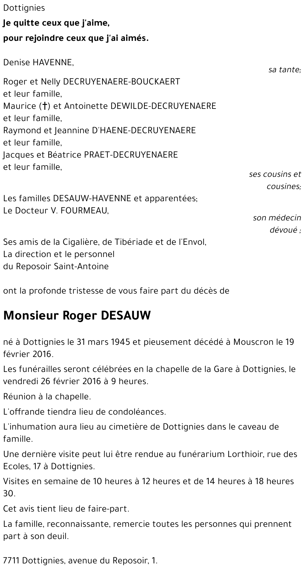 Roger DESAUW