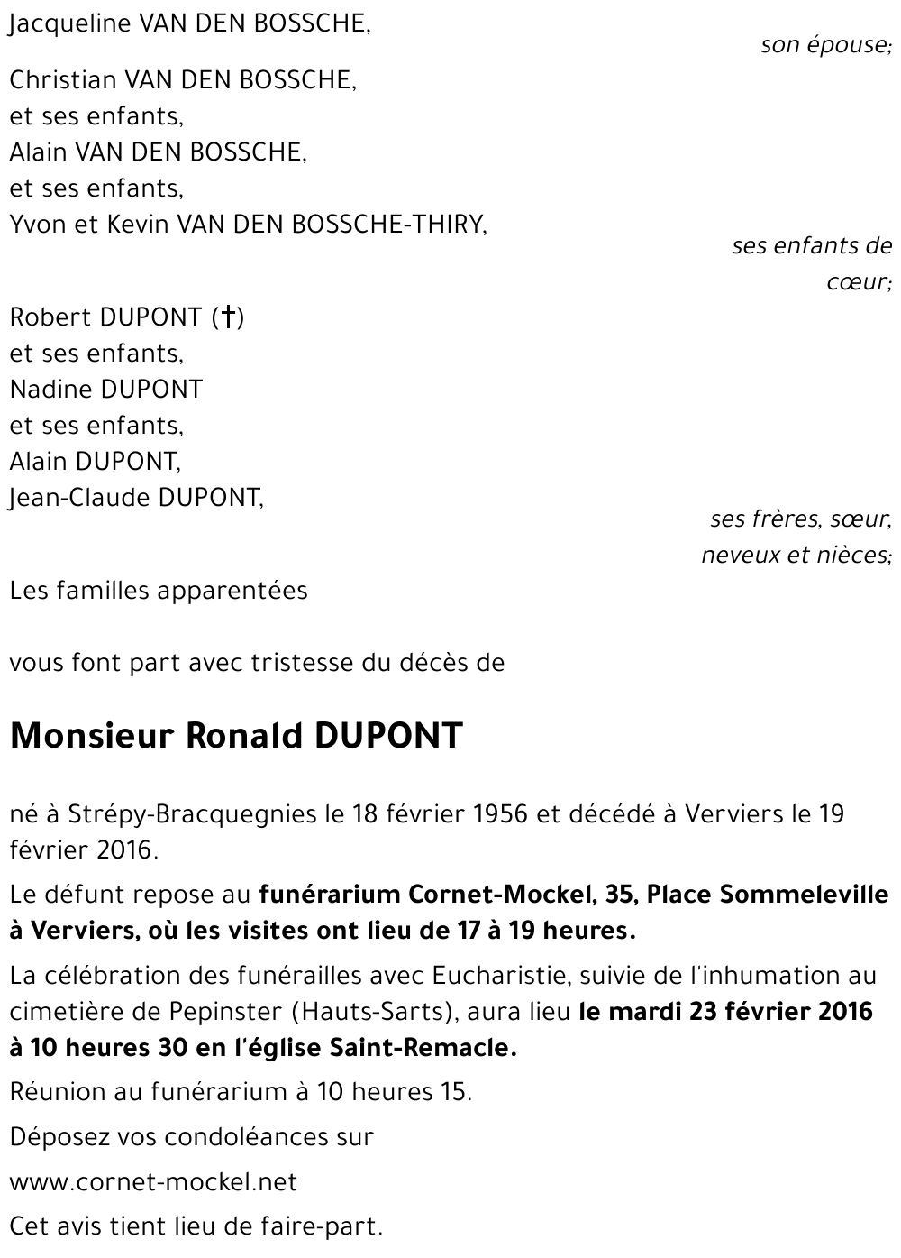 Ronald DUPONT