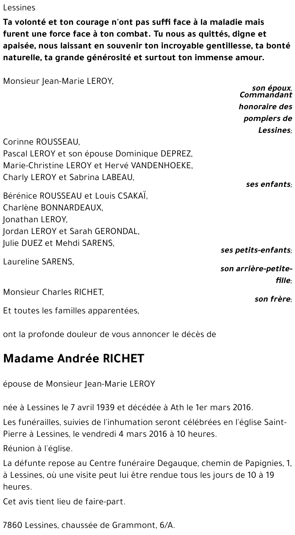 Andrée RICHET