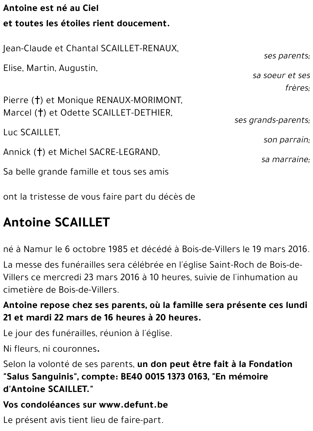 Antoine SCAILLET