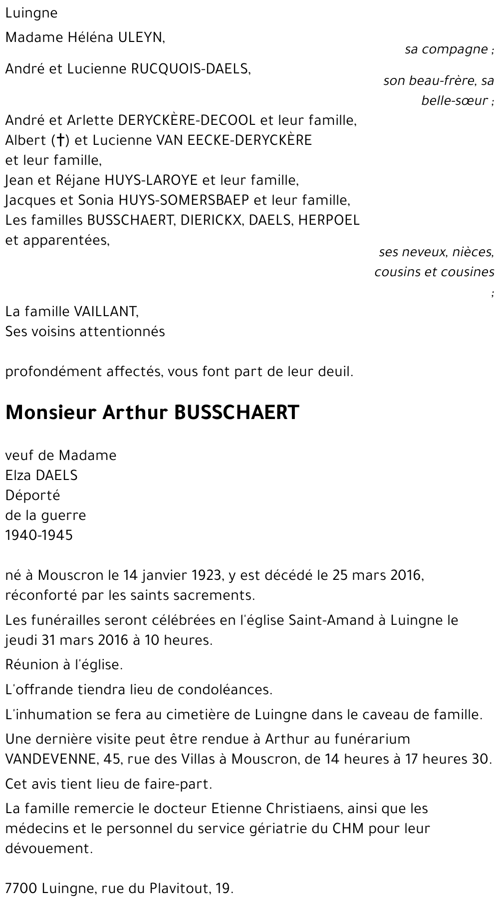 Arthur BUSSCHAERT