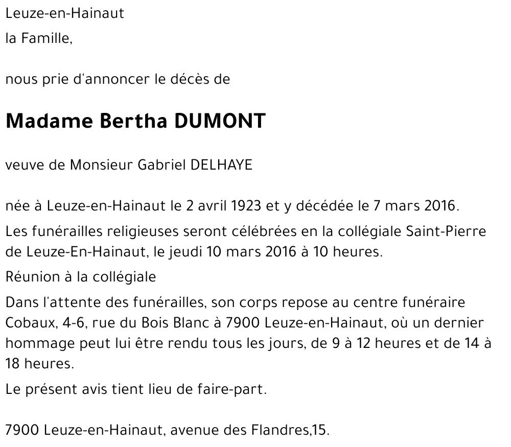 Bertha Dumont