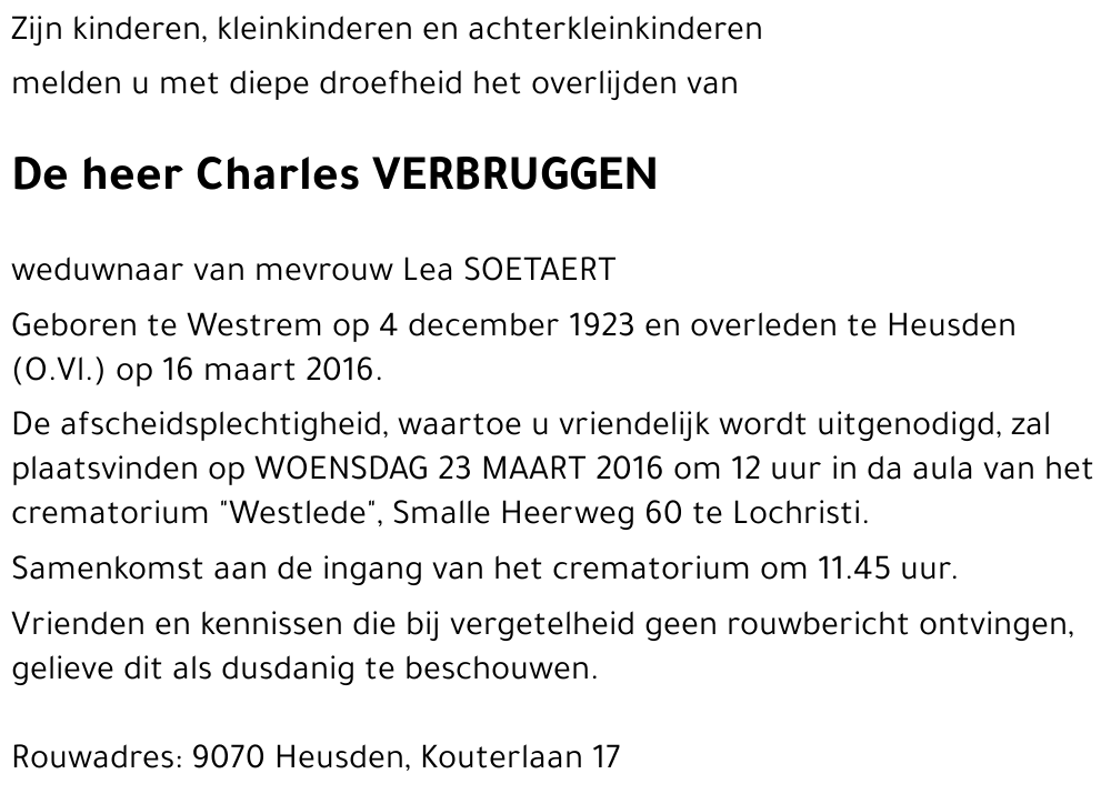 Charles VERBRUGGEN