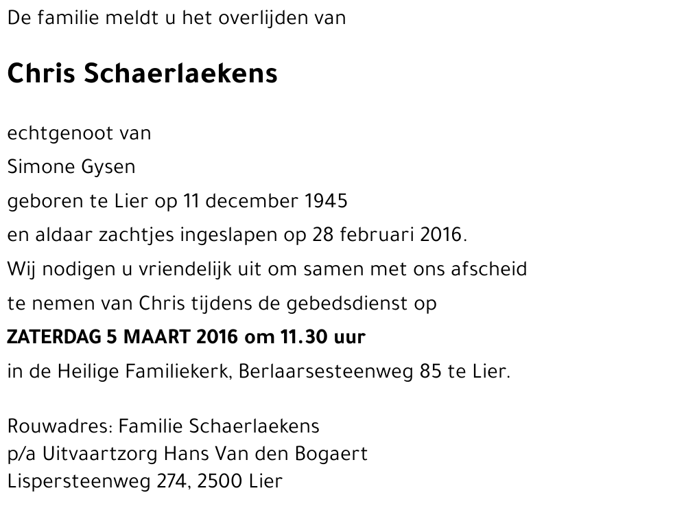 Chris Schaerlaekens