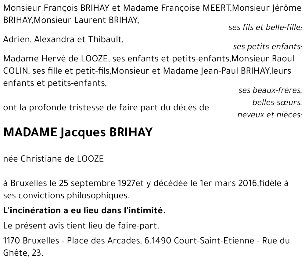 Christiane de LOOZE