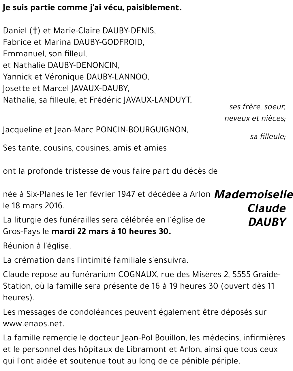 Claude DAUBY