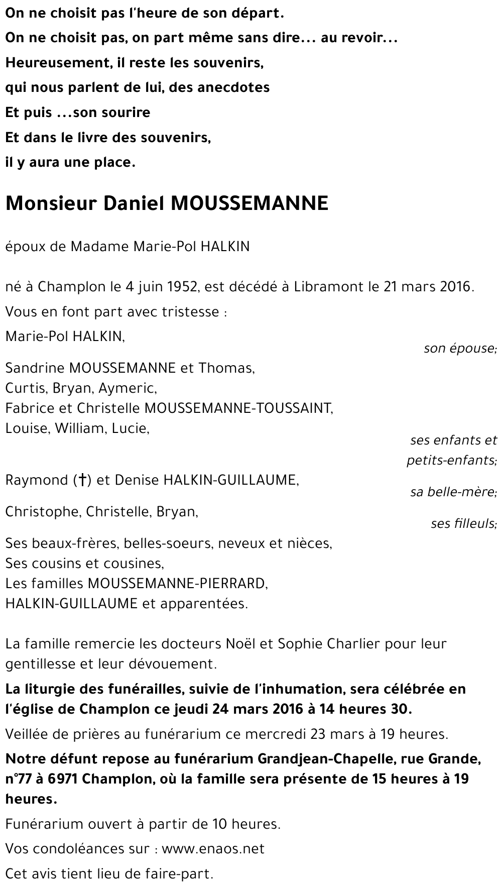 Daniel MOUSSEMANNE