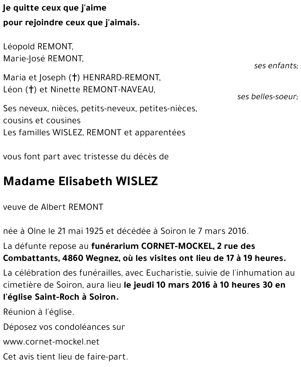 Elisabeth WISLEZ