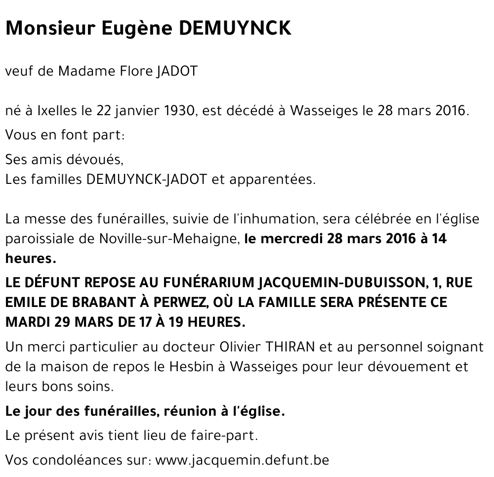 Eugène DEMUYNCK