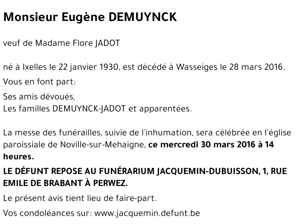 Eugène DEMUYNCK