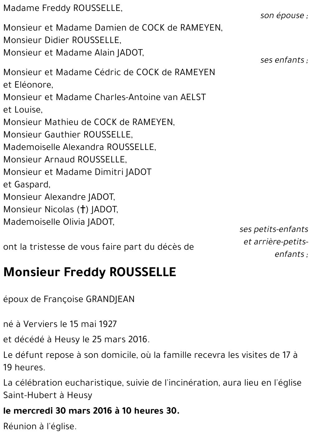 Freddy ROUSSELLE