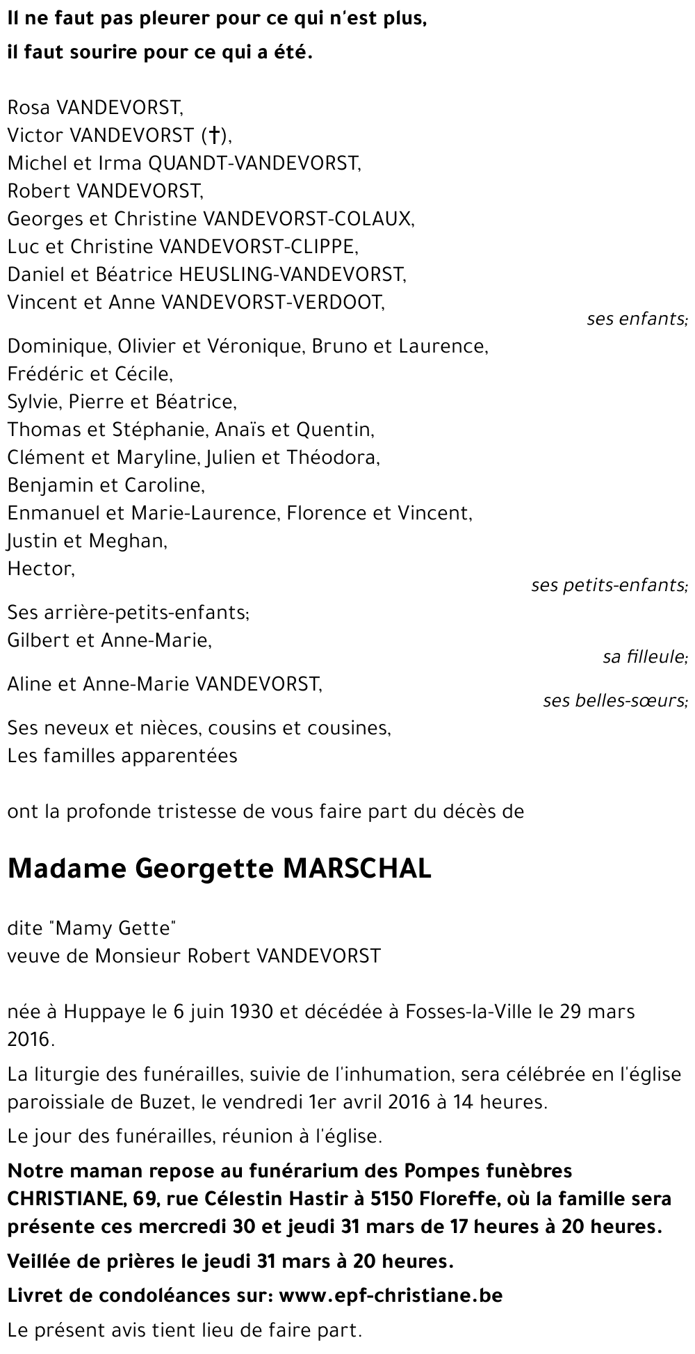 Georgette MARSCHAL