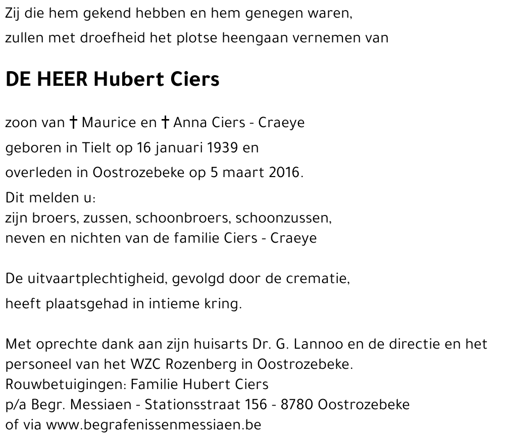 Hubert Ciers