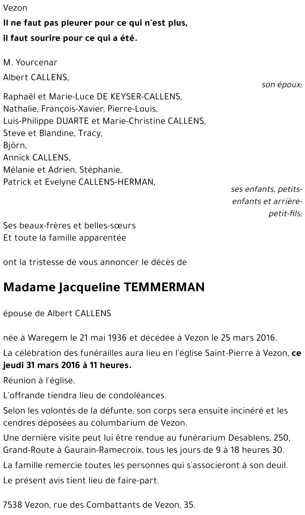 Jacqueline TEMMERMAN