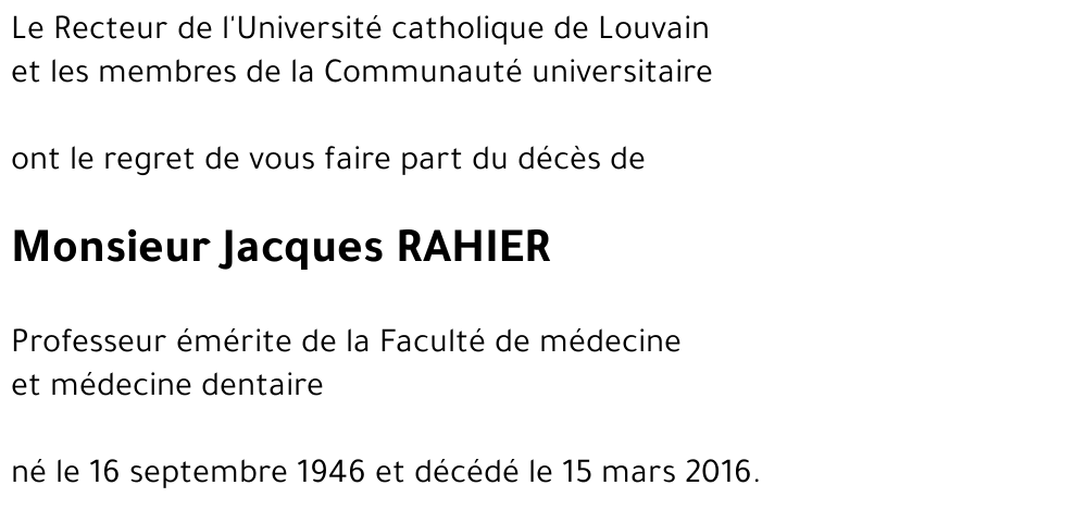 Jacques RAHIER