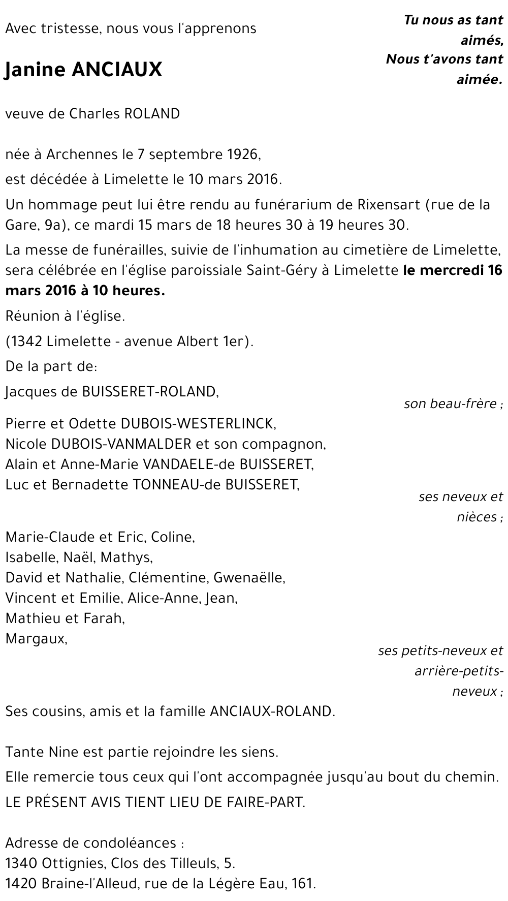 Janine ANCIAUX