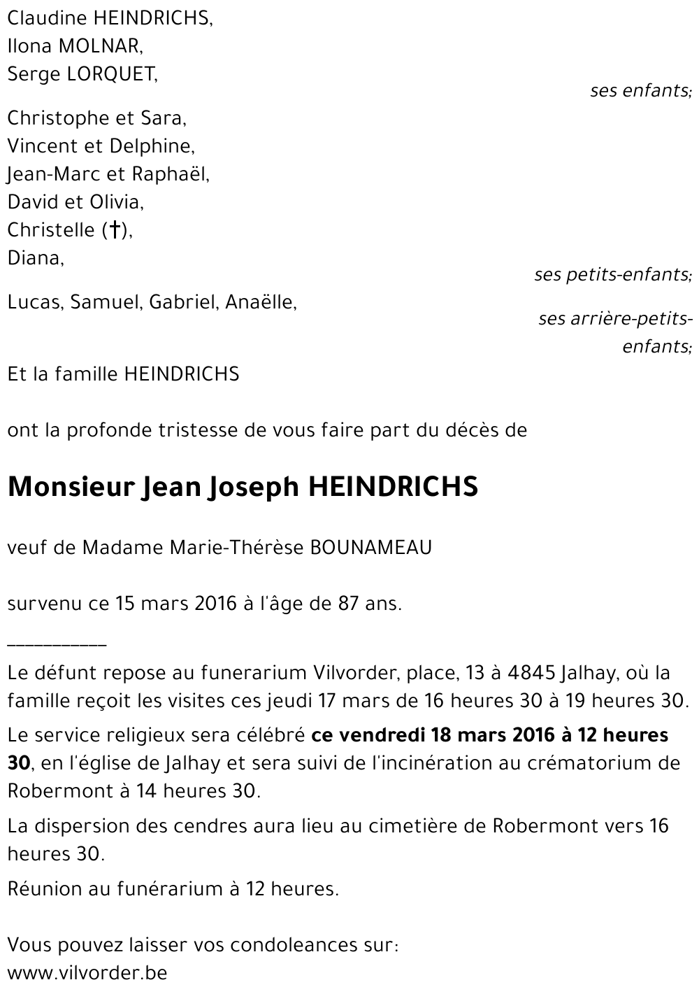 Jean Joseph HEINDRICHS