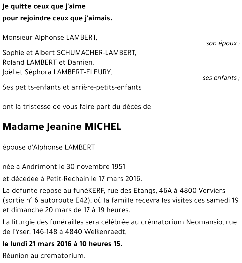 Jeanine MICHEL