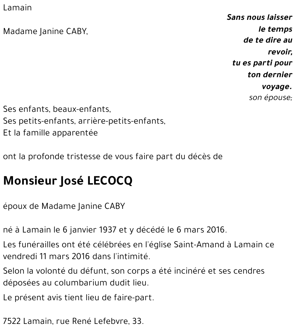 José LECOCQ