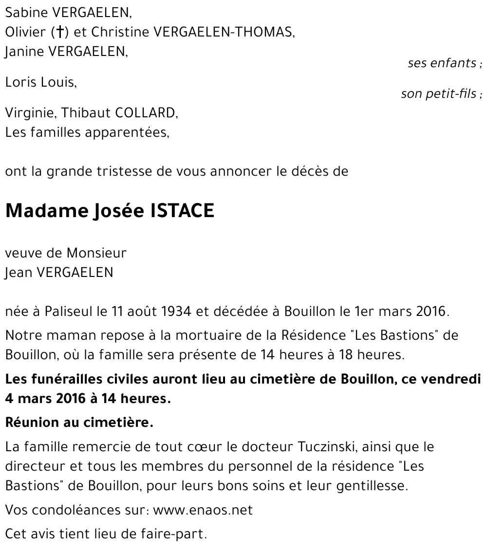 Josée ISTACE