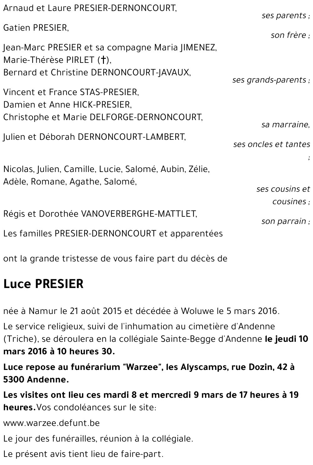 Luce PRESIER