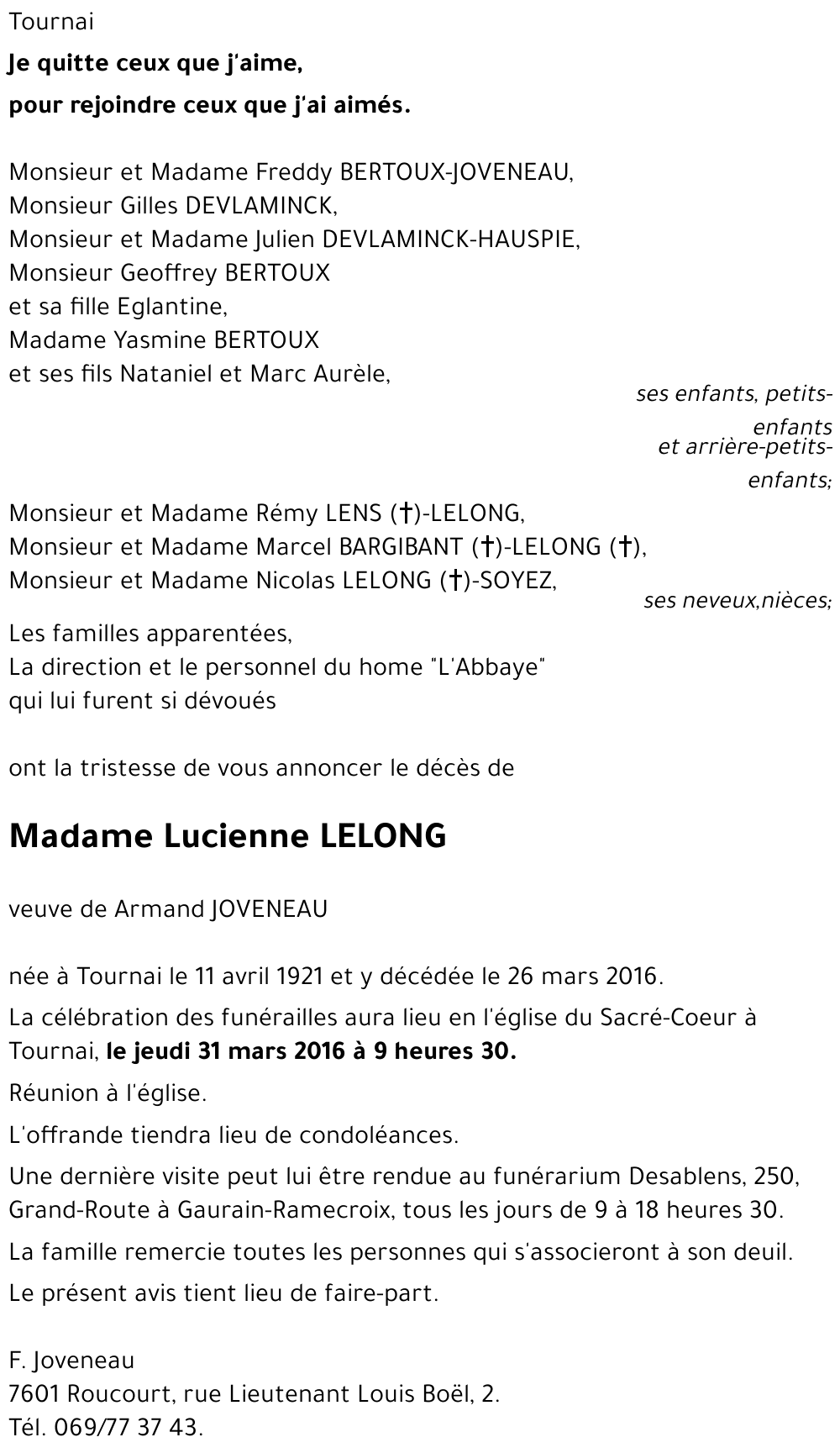 Lucienne LELONG