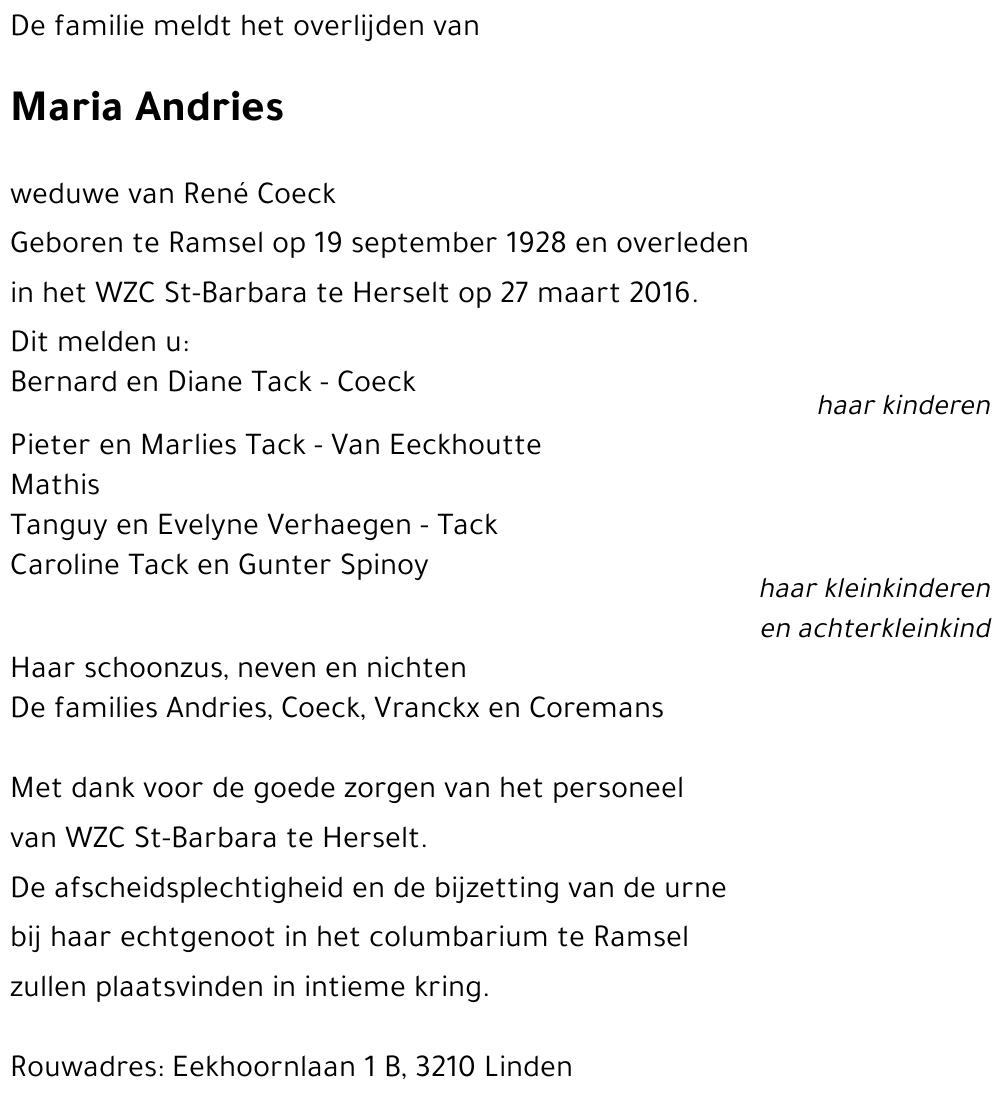 Maria Andries