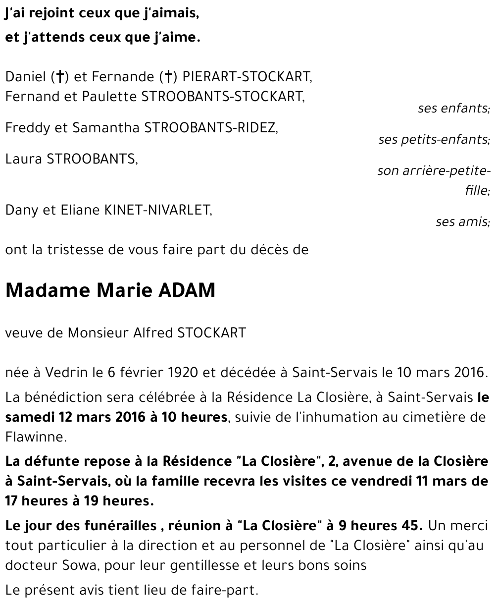 Marie ADAM