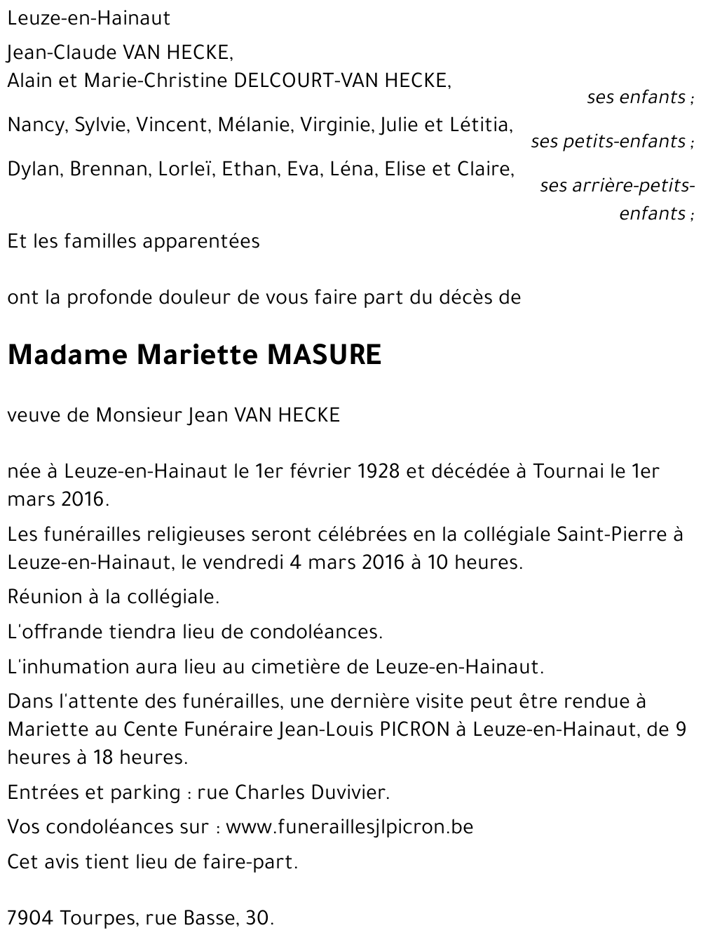 Mariette MASURE