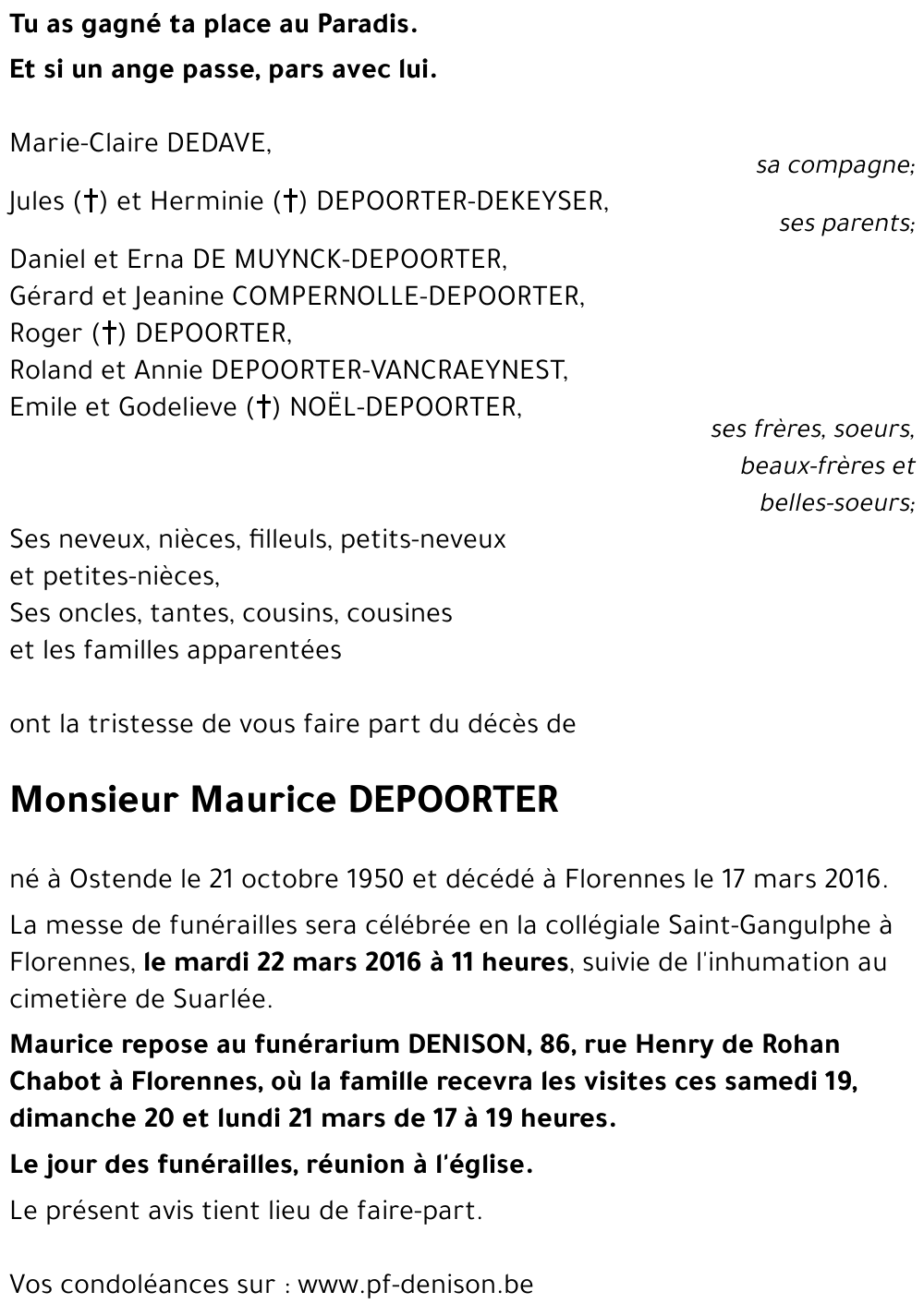 Maurice DEPOORTER