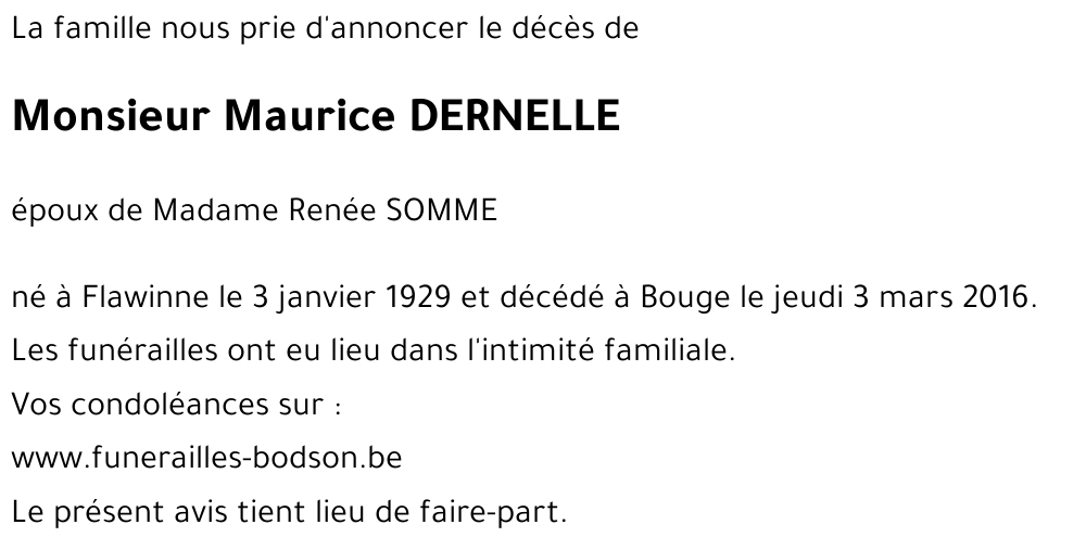 Maurice DERNELLE